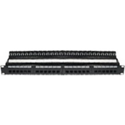 Central Ethernet Patch Panel Rack 1U 19" 24 Θυρών Cat.6/Cat.6a Unshielded UTP