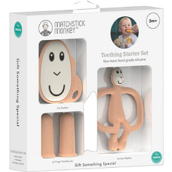 Matchstick Monkey Teething Starter Set Peach