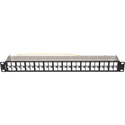 Lanberg PPKS-1248-B Patch Panel Keystone Rack 1U 19" 48 Θυρών Shielded FTP