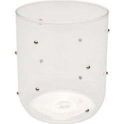 Kare Design Σετ Ποτήρι Νερού Γυάλινo Dots Διαφανές Ασημί 305ml