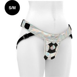 Mythology Fantasy Iridescent S/M Harness Strap On Άσπρο