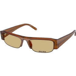 Miu Miu MU07S 22I10R Ανδρικά Γυαλιά Ηλίου Τετράγωνα Κοκάλινα Καφέ με Καφέ Φακό