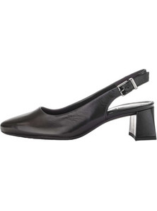 Gabor Γόβες Slingback Δερμάτινες με Χοντρό Χαμηλό Τακούνι Μαύρες 1630