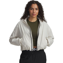 Under Armour Unstoppable Woven Αθλητικό Γυναικείο Μπουφάν Softshell Κοντό Αντιανεμικό Εκρού 6005967-110