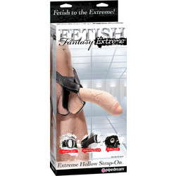 Pipedream Fetish Fantasy Extreme Hollow Harness Strap On με Dildo 25.5cm Flesh