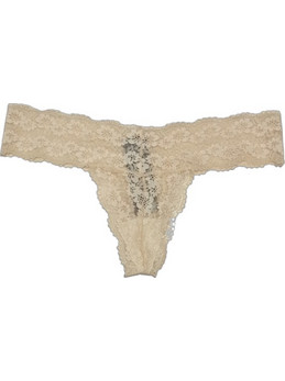 Minerva Γυναικείο Sexy String με Δαντέλα Μπεζ 85346-443