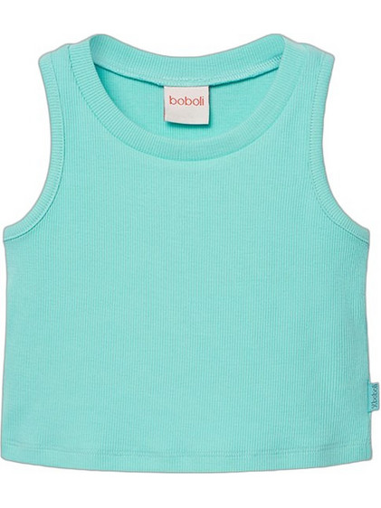 Boboli Παιδικό T-Shirt Αμάνικο Τιρκουάζ 493040