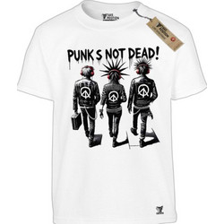 Takeposition Punk's Not Dead Παιδικό T-Shirt Κοντομάνικο Λευκό 806-7757B