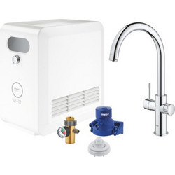 GROHE Blue Professional 31323002 Μπαταρία Κουζίνας Πάγκου Τριπλής Παροχής Ανάμεικτη Inox