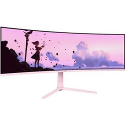 Arozzi NoVa Ultrawide VA HDR Curved Gaming Monitor 49" 5120x1440 165Hz 4ms Pink