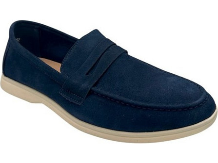 Mitsuko Ανδρικά Μοκασίνια Loafers Καστόρινα Navy Μπλε GS01575M