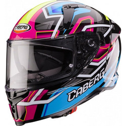 Caberg Avalon-X Brama Black Light Blue Yellow Fuchsia Κράνος Μηχανής Full Face 1500gr