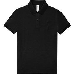 B&C Collection Γυναικεία Μπλούζα Polo Κοντομάνικη Μαύρη PW463