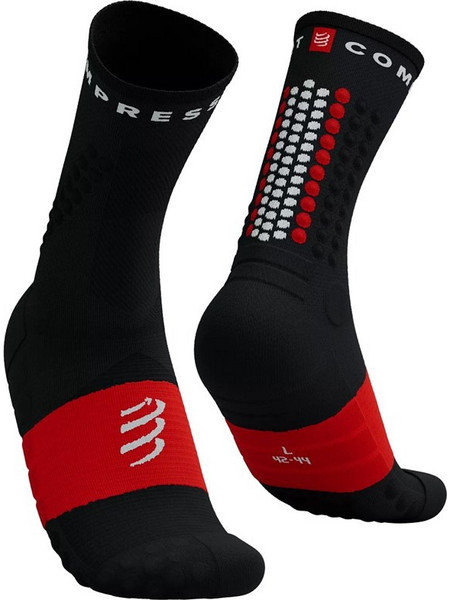 Compressport Ultra Trail V2.0 Ανδρικές Κάλτσες Ψηλές με Σχέδια Μαύρες SQTU355-7804