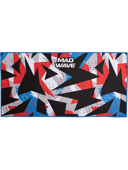 Mad Wave Geometry Πετσέτα Θαλάσσης Microfiber Μαύρη 80x140cm M076408000W