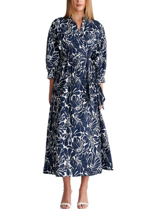 Ale Midi Βραδινό Φόρεμα Κρουαζέ Navy Μπλε 8922921