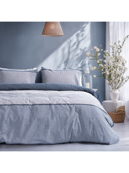 Beauty Home Σετ Πάπλωμα Μονό 160x230 Moments Art 12566 Σιέλ Γκρι