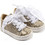 Babywalker Βαπτιστικά Sneakers για Κορίτσι Υφασμάτινα Ανατομικά Χρυσά BW4864