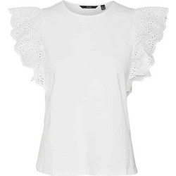 Vero Moda Γυναικείο Καλοκαιρινό Top Βαμβακερό Λευκό 10304507