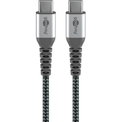 Goobay 79559 Braided USB-C to USB-C 60W 0.15m Black