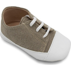 Gorgino Βαπτιστικά Sneakers Αγκαλιάς για Αγόρι Υφασμάτινα Γκρι M135