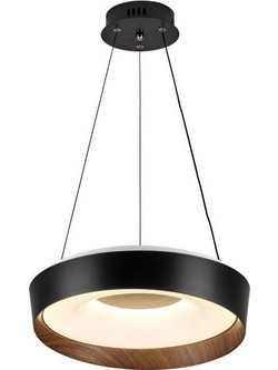 Spotlight Κρεμαστό Φωτιστικό Οροφής Μονόφωτο LED με Ρυθμιζόμενο Λευκό Φως Μαύρο Φ43x7.5cm 3337