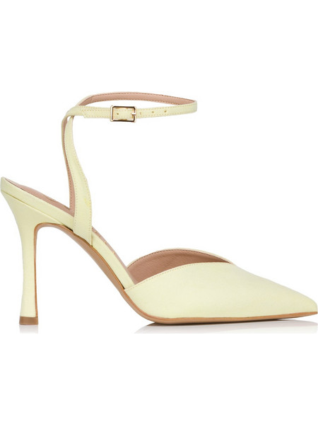 Envie Shoes Γόβες Λουστρίνι με Λεπτό Ψηλό Τακούνι & Λουράκι Κίτρινες E02-23646