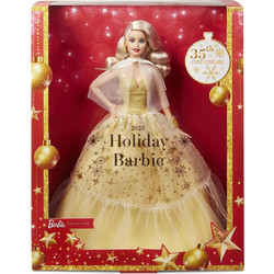Mattel Barbie Holiday 35th Anniversary Edition with Golden Dress
