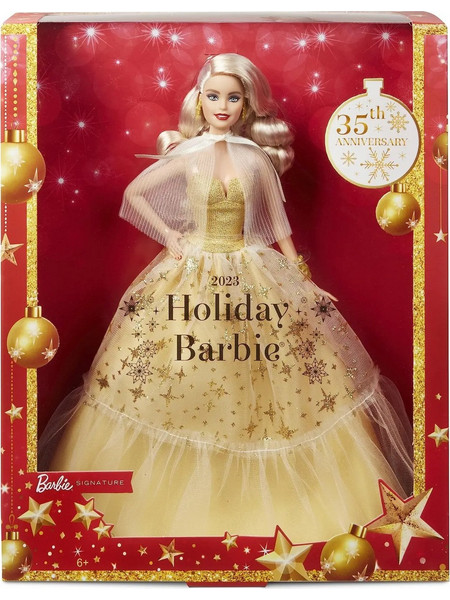 Mattel Barbie Holiday 35th Anniversary Edition with Golden Dress