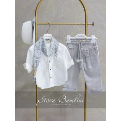 Stova Bambini Βαπτιστικό Κοστούμι με Παντελόνι & Πουκάμισο 4τμχ SS26B34