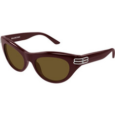 Balenciaga BB0466S 004 Γυναικεία Γυαλιά Ηλίου Cat Eye Κοκάλινα Μπορντό με Καφέ Φακό