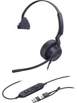 Yealink UH42 Mono On Ear Ακουστικό Υπολογιστή με Μικρόφωνο & USB-C