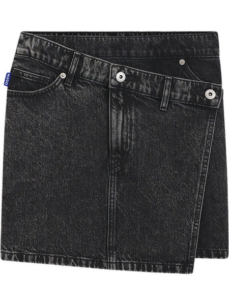 Hugo Boss Μίνι Φούστα Τζιν Σορτς Μαύρη 50559270-008