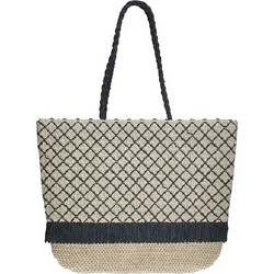 Ble Resort Collection Ψάθινη Τσάντα Θαλάσσης Ώμου Εκρού 5-42-186-0024