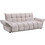 HomeMarkt Melu Καναπές Κρεβάτι Μπεζ 250x90x85cm HM3314.02