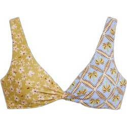 Billabong Soul Stoke Twist Bikini Top Τριγωνάκι Κίτρινο Γαλάζιο 24O171605