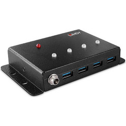 Lindy 43374 USB Hub 3.0 USB-A με 4 Θύρες USB-A & Εξωτερική Παροχή Ρεύματος