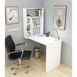 Stewe Home Γραφείο Ξύλινο με Βιβλιοθήκη 154x59x16cm STE-000192-V256