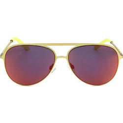 Web WE0136 40L Γυναικεία Γυαλιά Ηλίου Aviator Μεταλλικά Κίτρινα με Μωβ Φακό
