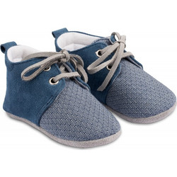 Babywalker Βαπτιστικά Sneakers Αγκαλιάς για Αγόρι Υφασμάτινα Μπλε MI1099