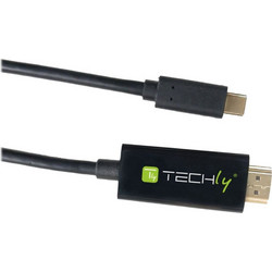 Techly Καλώδιο HDMI 2.0 HDMI Male to USB-C Male 2m Black IADAP-USBC-HDMI2TY