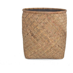 Soulworks L Γλάστρα Εξωτερικού Χώρου Οβάλ Bamboo 63x63x69cm 0830006