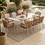 HomeMarkt Sintered Σετ Τραπεζαρία Κήπου Αλουμίνιο 9τμχ Μπεζ HM10865.02