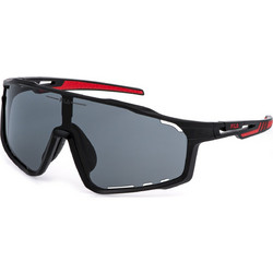 Fila SFID690U 2899 Ανδρικά Γυαλιά Ηλίου Μάσκα Κοκάλινα Μαύρα με Μαύρο Φακό