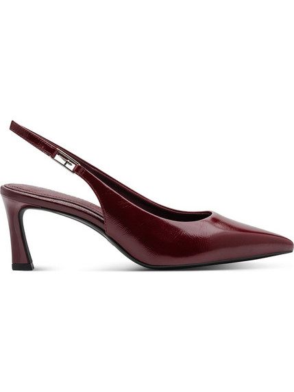 Tamaris Γόβες Slingback Λουστρίνι με Λεπτό Χαμηλό Τακούνι Μπορντό 1-29612-47-537