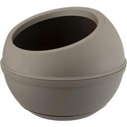 Bama Sfera Γλάστρα Στρογγυλή Πλαστική Καφέ 40x32cm 30532
