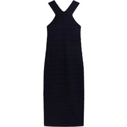 Ted Baker Midi Καλοκαιρινό Φόρεμα για Γάμο / Βάπτιση Μεταξωτό Navy Μπλε 284796