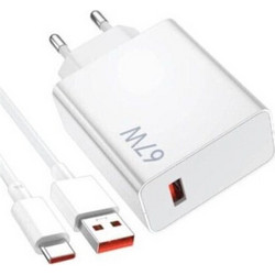 Gerlax A31T Φορτιστής με Καλώδιο USB-C με Θύρα USB-A 67W