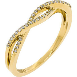 Million Diamonds Γυναικείο Δαχτυλίδι Σειρέ Μισόβερο από Xρυσό 18K με Διαμάντι RL22813