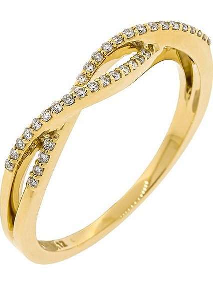Million Diamonds Γυναικείο Δαχτυλίδι Σειρέ Μισόβερο από Xρυσό 18K με Διαμάντι RL22813